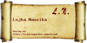 Lojka Nauzika névjegykártya